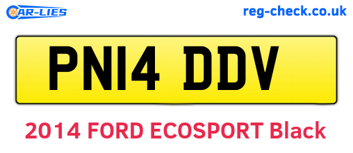 PN14DDV are the vehicle registration plates.