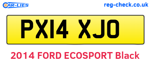 PX14XJO are the vehicle registration plates.