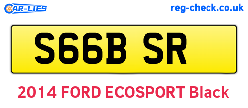 S66BSR are the vehicle registration plates.