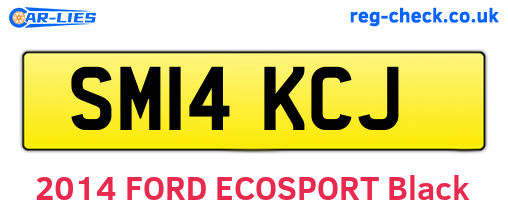 SM14KCJ are the vehicle registration plates.