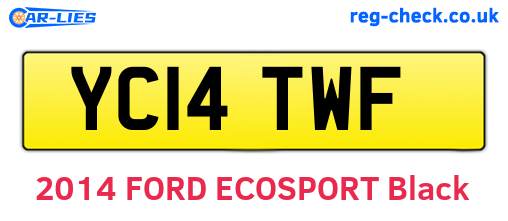 YC14TWF are the vehicle registration plates.