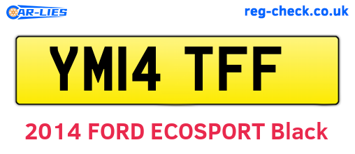 YM14TFF are the vehicle registration plates.