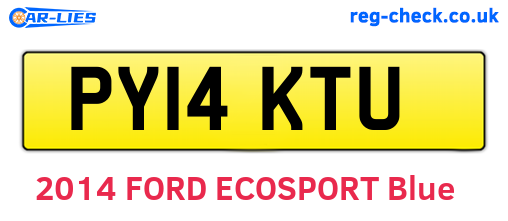 PY14KTU are the vehicle registration plates.