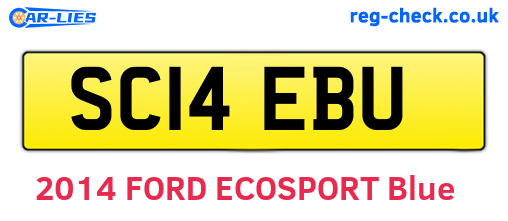 SC14EBU are the vehicle registration plates.