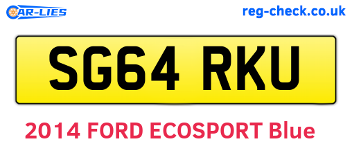 SG64RKU are the vehicle registration plates.