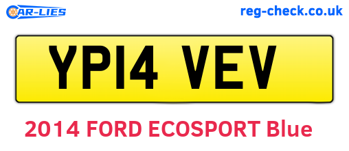YP14VEV are the vehicle registration plates.