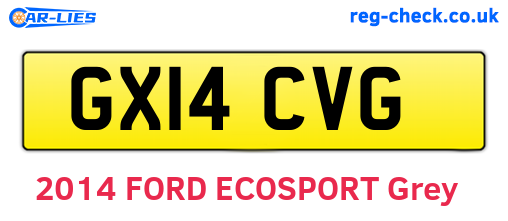 GX14CVG are the vehicle registration plates.
