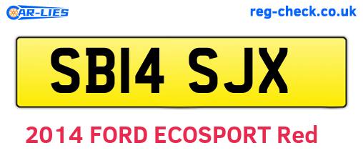 SB14SJX are the vehicle registration plates.