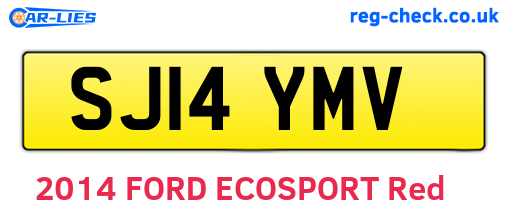 SJ14YMV are the vehicle registration plates.