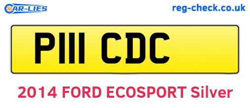 P111CDC are the vehicle registration plates.