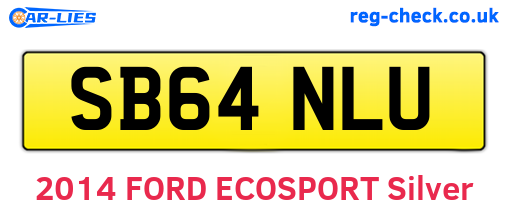 SB64NLU are the vehicle registration plates.