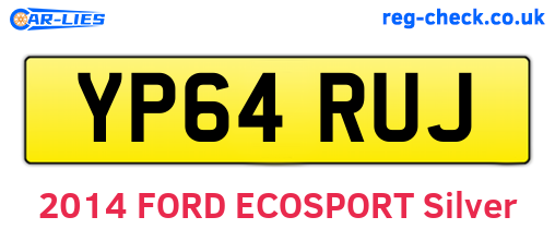 YP64RUJ are the vehicle registration plates.