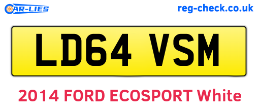 LD64VSM are the vehicle registration plates.