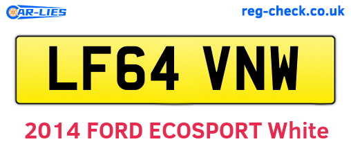 LF64VNW are the vehicle registration plates.