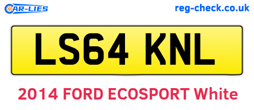LS64KNL are the vehicle registration plates.