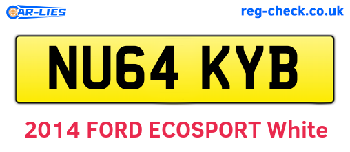 NU64KYB are the vehicle registration plates.