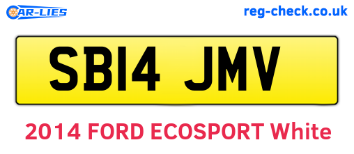 SB14JMV are the vehicle registration plates.
