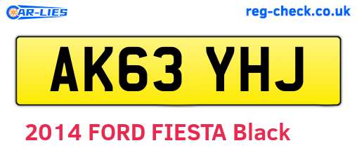 AK63YHJ are the vehicle registration plates.