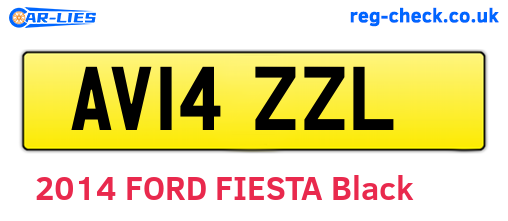 AV14ZZL are the vehicle registration plates.