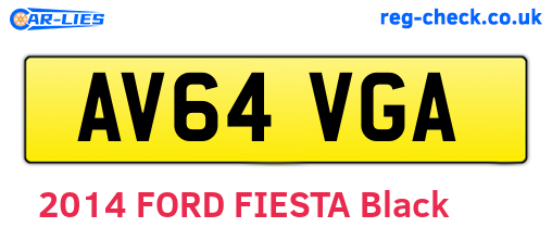 AV64VGA are the vehicle registration plates.