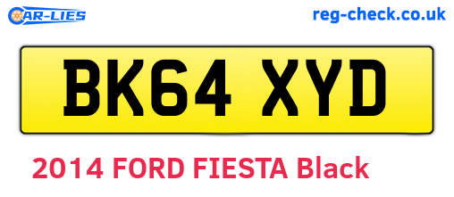 BK64XYD are the vehicle registration plates.