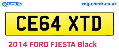CE64XTD are the vehicle registration plates.