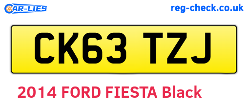 CK63TZJ are the vehicle registration plates.