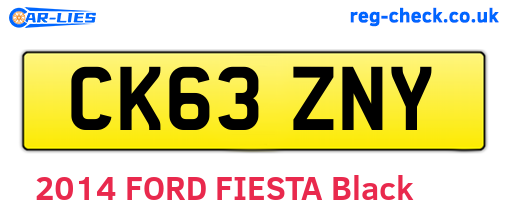 CK63ZNY are the vehicle registration plates.