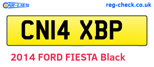 CN14XBP are the vehicle registration plates.
