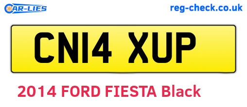 CN14XUP are the vehicle registration plates.