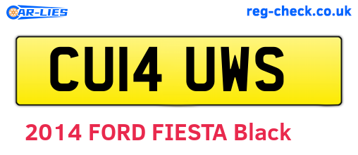 CU14UWS are the vehicle registration plates.