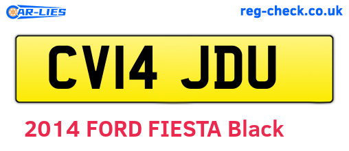 CV14JDU are the vehicle registration plates.