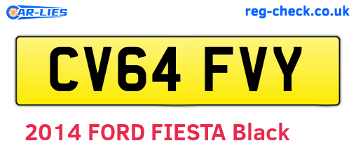 CV64FVY are the vehicle registration plates.