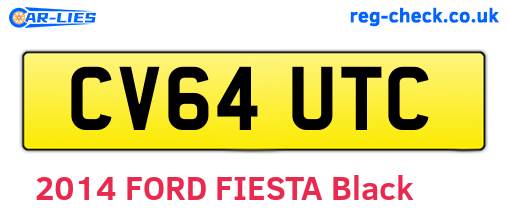 CV64UTC are the vehicle registration plates.