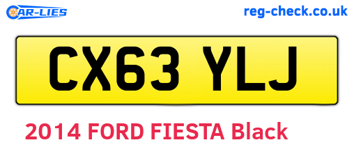 CX63YLJ are the vehicle registration plates.
