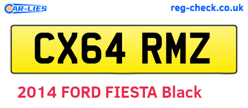 CX64RMZ are the vehicle registration plates.