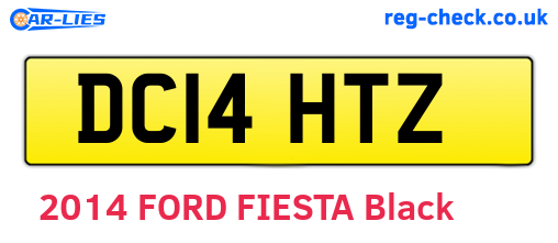 DC14HTZ are the vehicle registration plates.