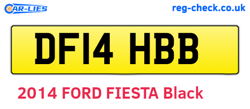 DF14HBB are the vehicle registration plates.