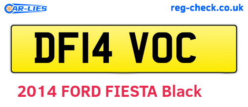 DF14VOC are the vehicle registration plates.