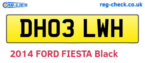 DH03LWH are the vehicle registration plates.