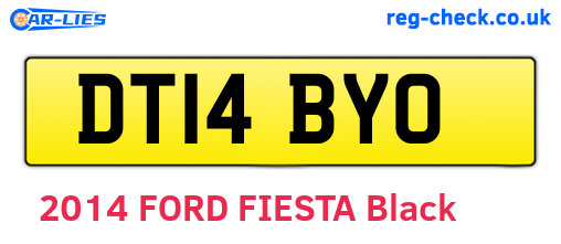DT14BYO are the vehicle registration plates.