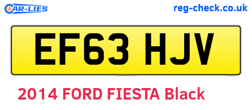 EF63HJV are the vehicle registration plates.