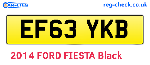 EF63YKB are the vehicle registration plates.