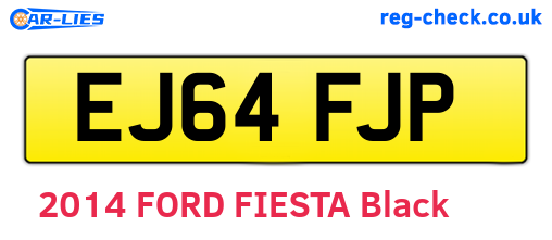 EJ64FJP are the vehicle registration plates.