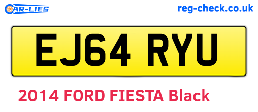 EJ64RYU are the vehicle registration plates.