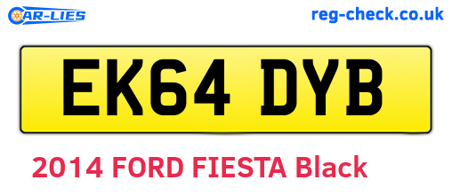 EK64DYB are the vehicle registration plates.