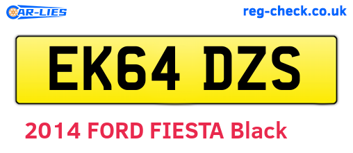 EK64DZS are the vehicle registration plates.