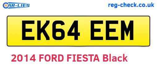 EK64EEM are the vehicle registration plates.