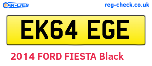 EK64EGE are the vehicle registration plates.
