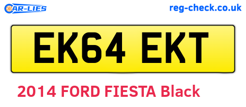 EK64EKT are the vehicle registration plates.